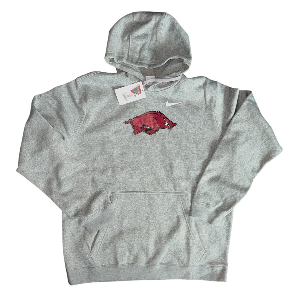 NWT Nike Arkansas Razorbacks hoodie gray men’s XL cotton